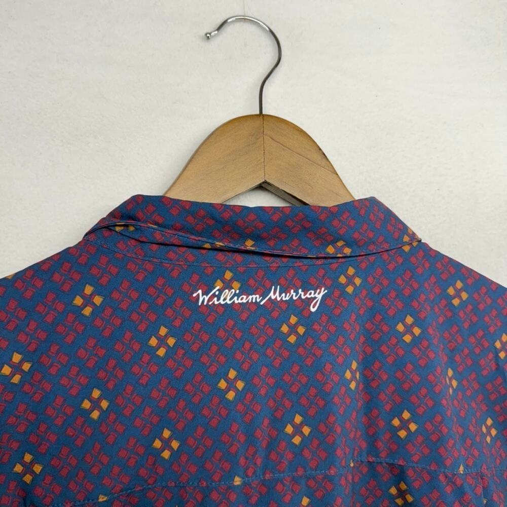 William Murray Shirt Men's 2XL Button Up Geometric Lightweight Collared golf